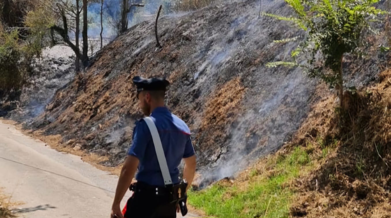 Montemiletto| Sterpaglie in fiamme, il fuoco raggiunge una roulotte in sosta