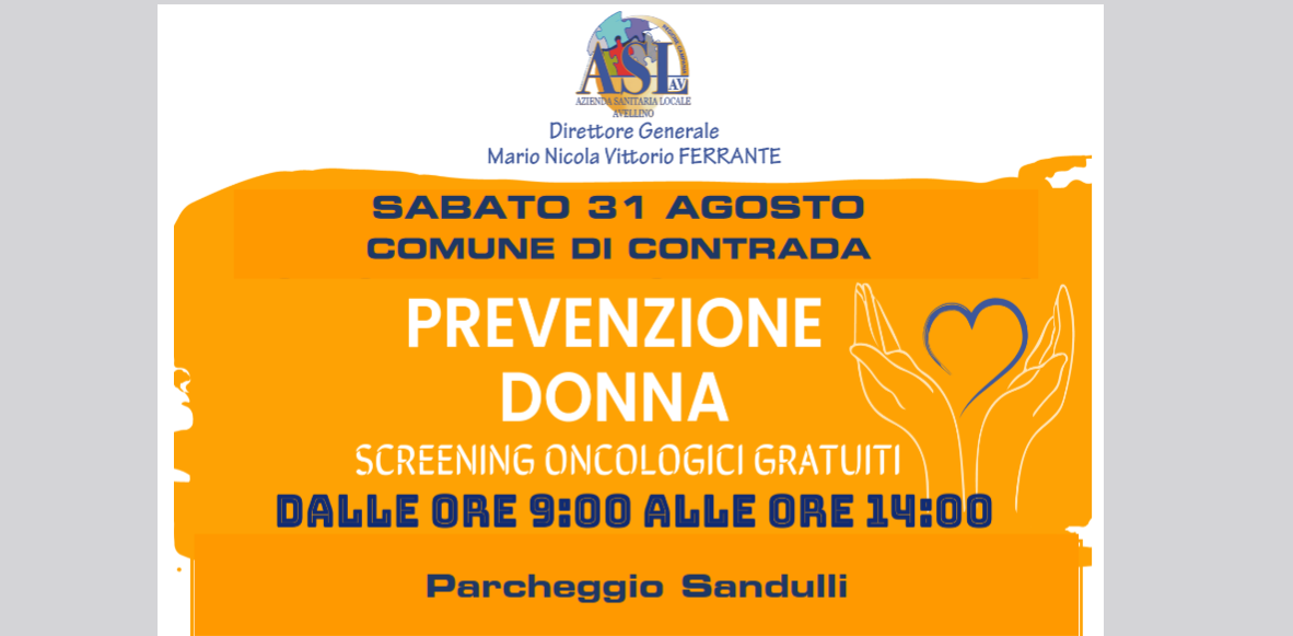 Screening oncologici, i camper dell’Asl sabato 31 Agosto a Contrada