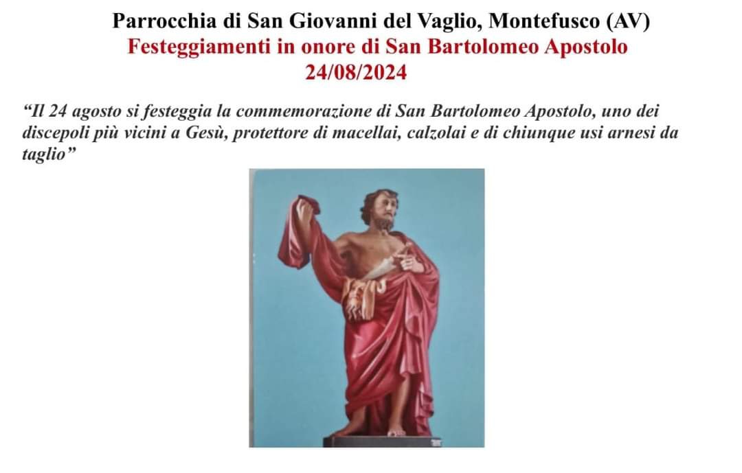 Montefusco si prepara per i festeggiamenti in onore di San Bartolomeo