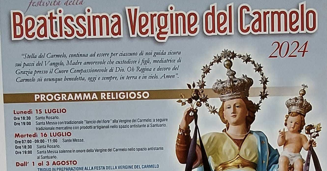 Montefusco, fervono i preparativi per la festa in onore alla Madonna del Carmine