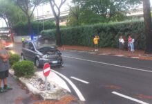 Benevento, maltempo: allagamenti e incidente in città. Cede anche il manto stradale