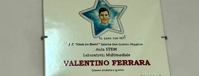 IC ”A. De Blasio”: a San Lorenzo Maggiore intitolata l’Aula Stem a Valentino Ferrara