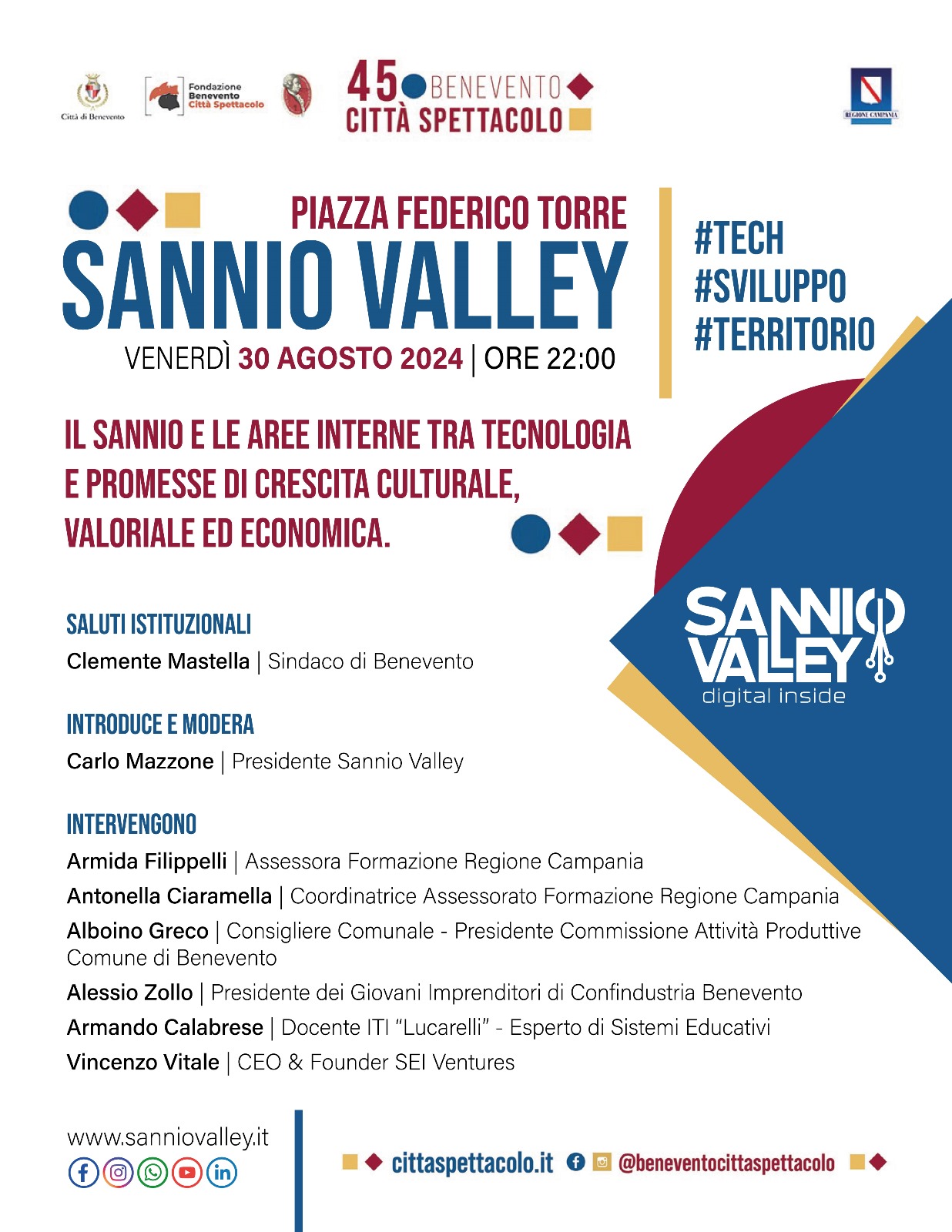 Appuntamento con Sannio Valley a Benevento Città Spettacolo