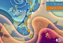 Meteo,stop al grande caldo dal weekend,in arrivo nubifragi e calo termico di oltre 6-8 gradi