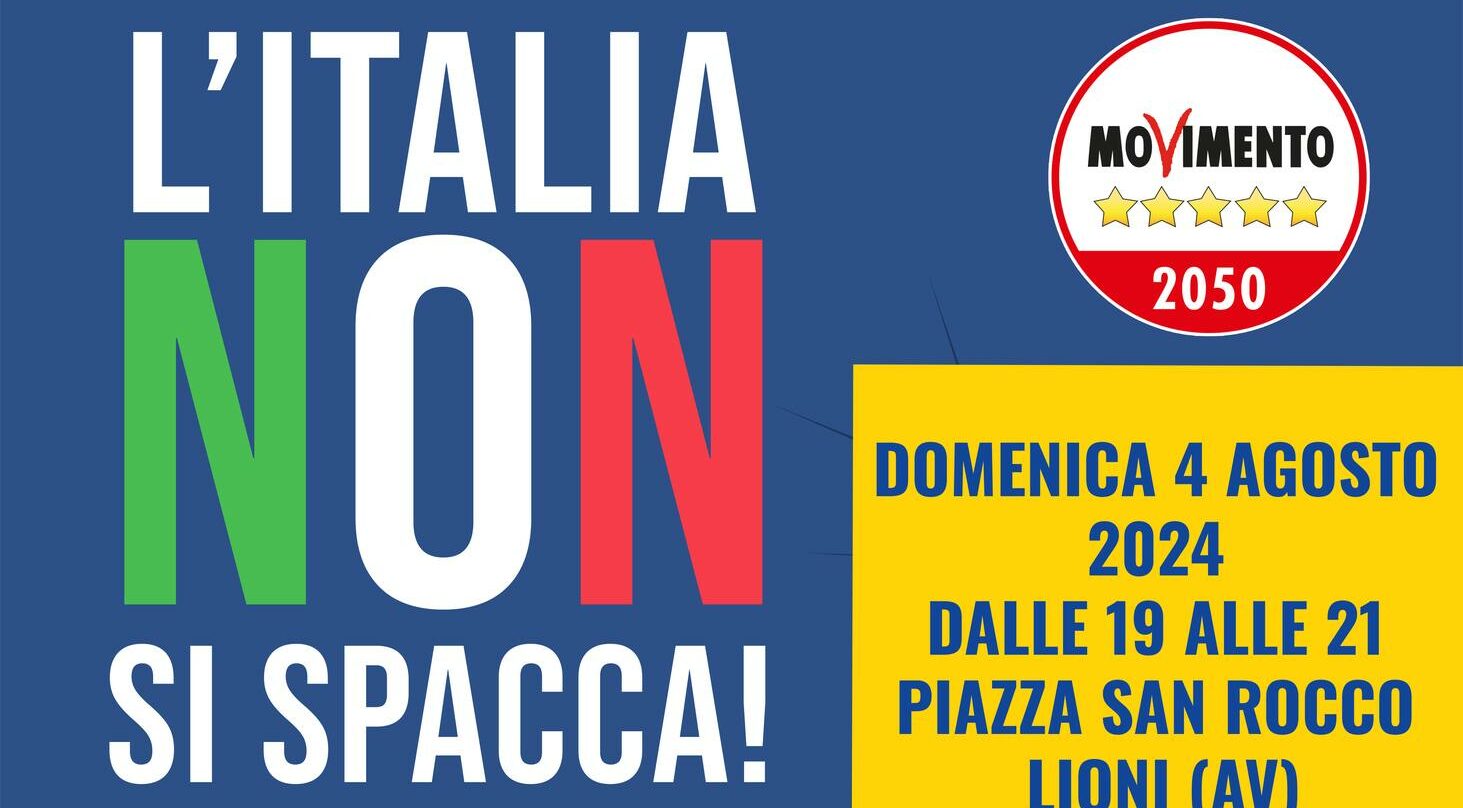 Domenica 4 agosto 2024 a Lioni raccolta firme contro l’Autonomia differenziata