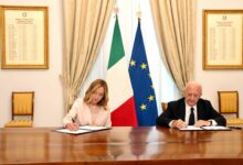 Giorgia Meloni e Vincenzo De Luca hanno sottoscritto a Palazzo Chigi l’Accordo per la coesione: alla Campania 3,47mld