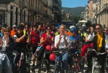 Successo per la pedalata contro la violenza.In sella anche il sindaco Nargi