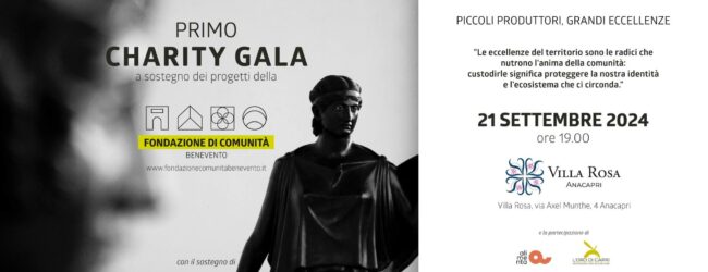 Primo Charity Gala della Fondazione di Comunità di Benevento ad Anacapri: una serata di solidarietà, eccellenze locali e musica