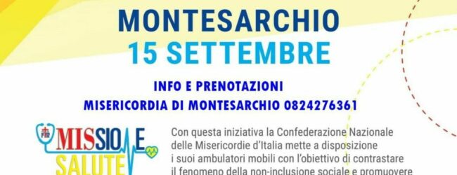 “Missione Salute” a Montesarchio: Giornata di prevenzione e screening gratuiti con la Misericordia