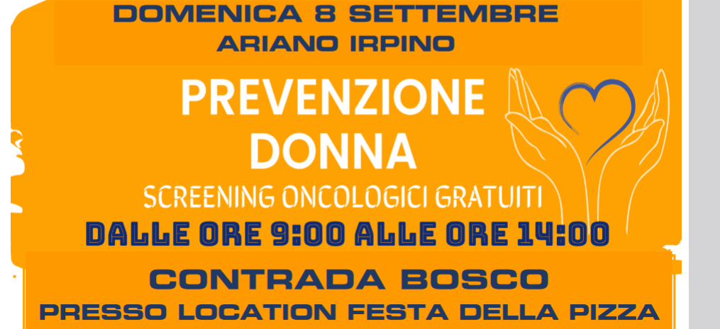 Screening oncologici,  i Camper dell’Asl sabato 7 Settembre a Lapio e domenica 8 Settembre ad Ariano Irpino