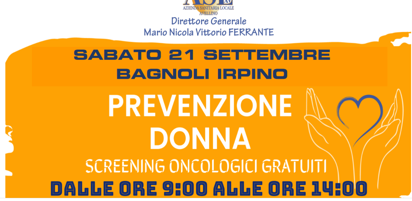 Screening oncologici, i camper dell’Asl sabato 21 Settembre a Bagnoli e domenica 22 Settembre a Casalbore