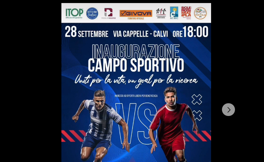 Sabato l’inaugurazione del nuovo campo sportivo a Calvi: partita di beneficenza con la Nazionale Attori e Magistrati