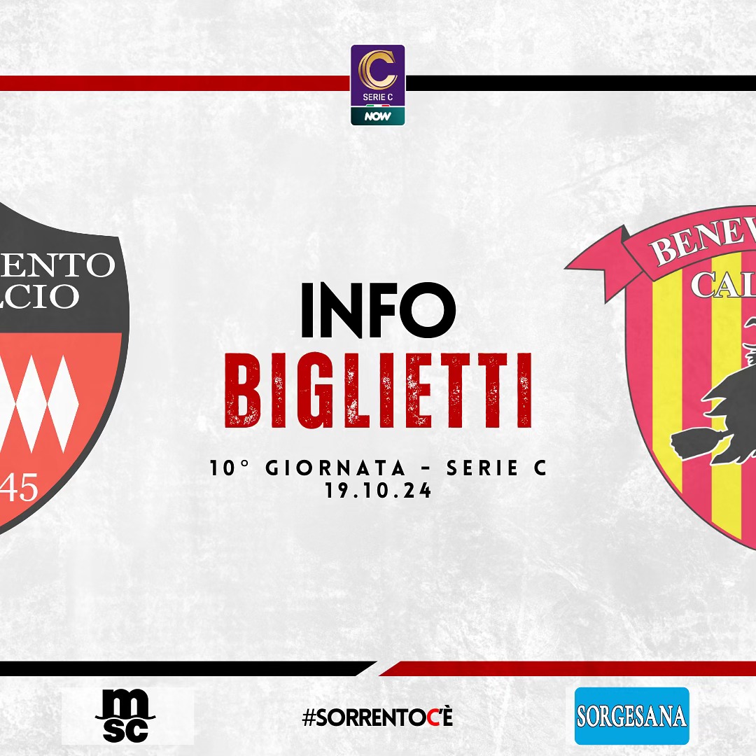 Sorrento-Benevento, biglietti in vendita