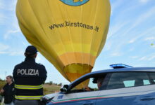 36esima edizione del Festival Internazionale delle Mongolfiere,presente la Lamborghini della Polizia di Stato