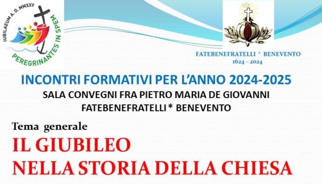 Ospedale Sacro Cuore di Gesù dei Fatebenefratelli, al via ciclo di incontri ‘I giubilei nella storia della Chiesa’