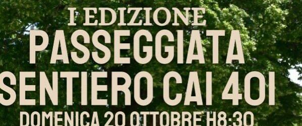 A Monterocchetta la Parrocchia di San Bartolomeo Apostolo organizza la 1 ª edizione della “Passeggiata sentiero CAI 401”