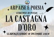 Bandito il Concorso di Poesia Città di Arpaise “La Castagna d’oro” giunto alla 27′ Edizione