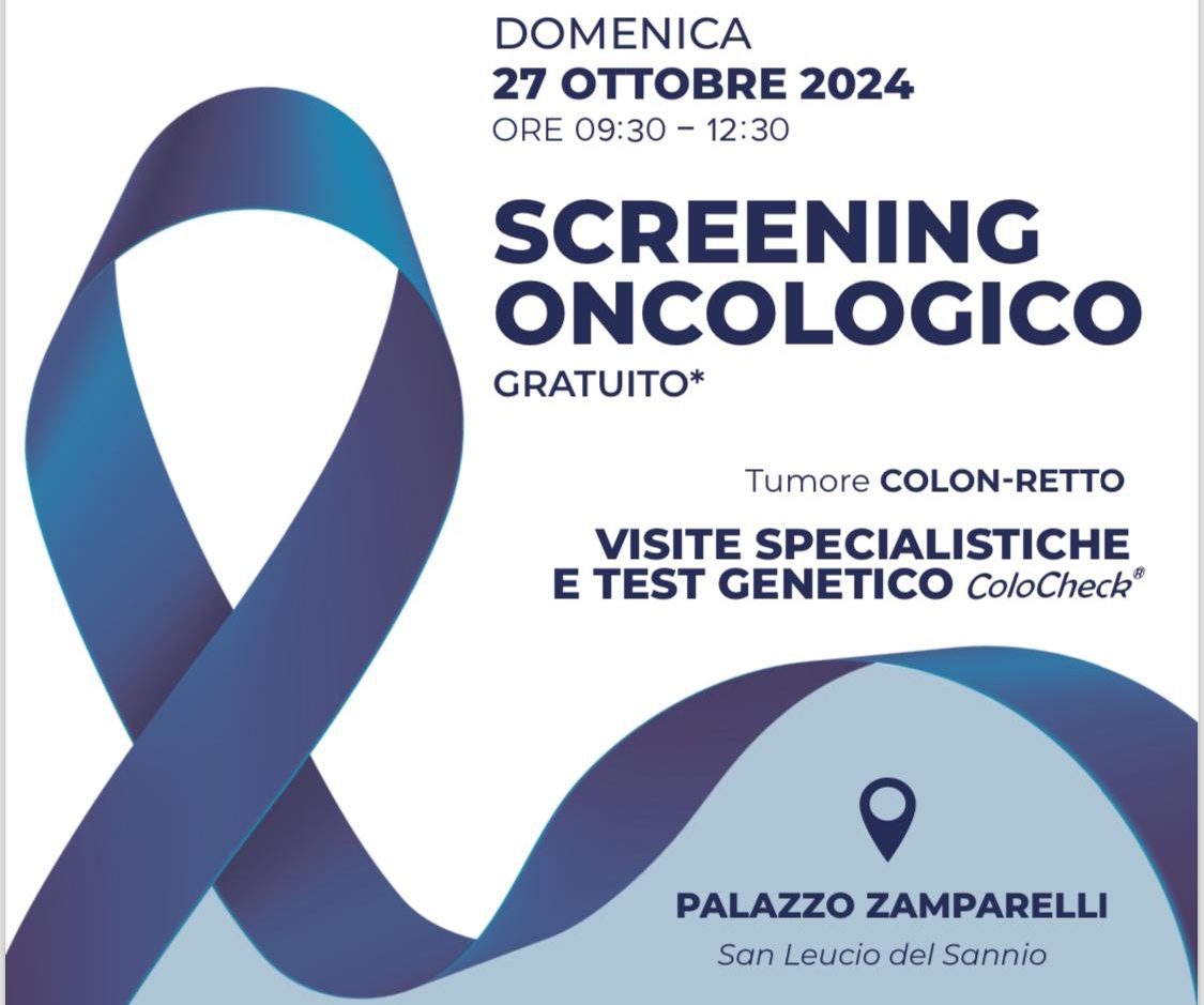 Tumore del colon retto, screening gratuito a San Leucio del Sannio