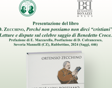 ”Perché non possiamo non dirci “cristiani”, si presenta il libro di Ortensio Zecchino