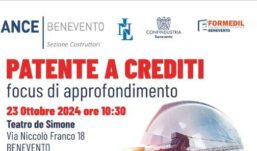 ANCE Benevento, il 23 Ottobre il focus ”Patente a Crediti”