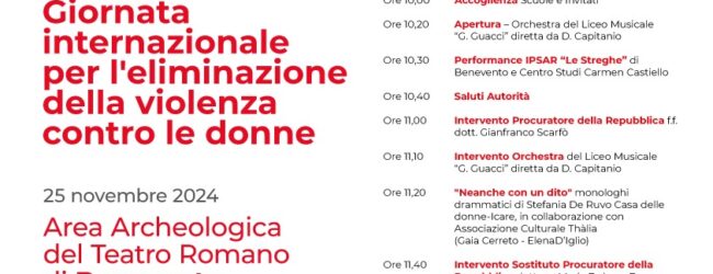 “Giornata internazionale per l’eliminazione della violenza contro le donne”, al Teatro Romano l’evento