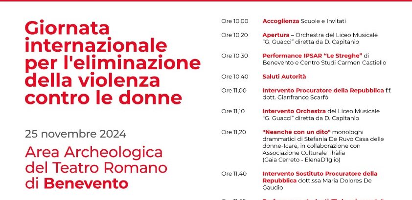 “Giornata internazionale per l’eliminazione della violenza contro le donne”, al Teatro Romano l’evento