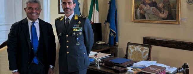 Provincia di Benevento, il Presidente Lombardi incontra il Comandante della Finanza Sportelli