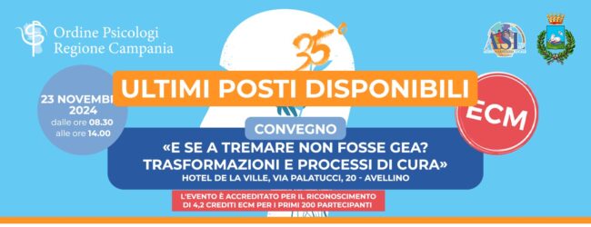 Sanita’, Sabato il convegno psicologi nell’anniversario del terremoto dell’Irpinia