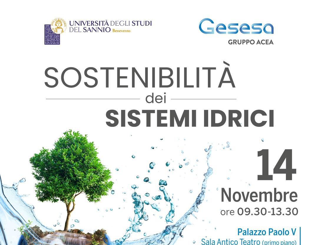 Benevento ospita il Convegno “Sostenibilità dei Sistemi Idrici”