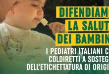 Coldiretti e Pediatri insieme per obbligo indicazione geografica alimenti per bambini