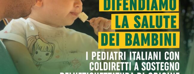 Coldiretti e Pediatri insieme per obbligo indicazione geografica alimenti per bambini