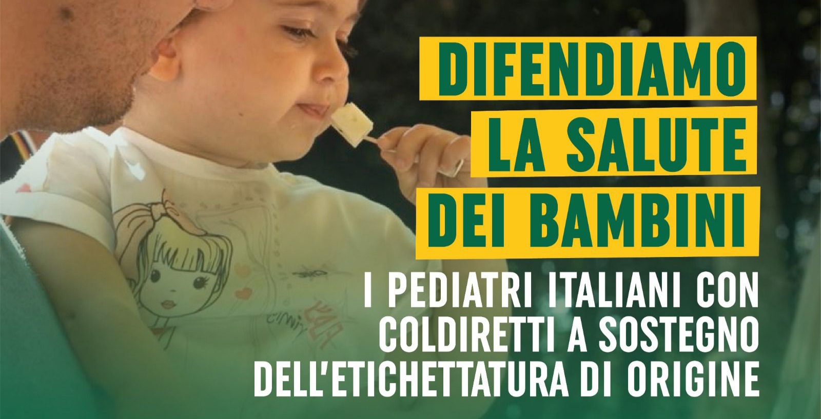 Coldiretti e Pediatri insieme per obbligo indicazione geografica alimenti per bambini