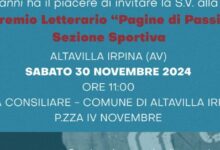 Altavilla Irpina: al via la sezione sportiva del festival “Pagine di Passione”