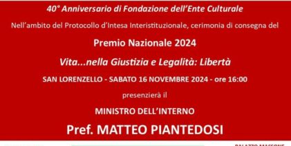 Memoria & Legalità: Prima Edizione del Premio Nazionale Legalità e Giustizia 2024