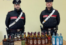 Montella: sequestrate 36 bottiglie di alcool: i Carabinieri denunciano due persone