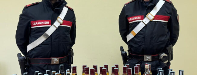 Montella: sequestrate 36 bottiglie di alcool: i Carabinieri denunciano due persone