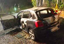 Auto in sosta prende fuoco e incidente su raccordo Av-Sa, a lavoro Vigili del fuoco