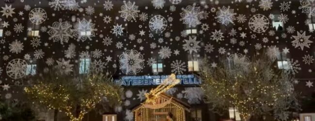 Accese le Luminarie Natalizie all’Ospedale Sacro Cuore di Gesù di Benevento: un momento di Speranza e Spiritualità”