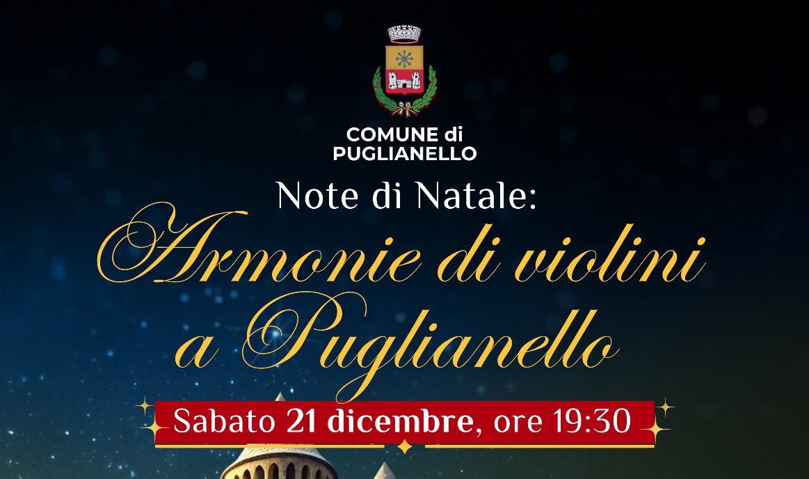 Puglianello, il 21 dicembre una serata magica di musica natalizia con “Armonie di violini