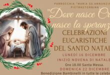 Dove nasce Cristo nasce la speranza, la Parrocchia Maria Santissima Annunziata di Pietrastornina si appresta a celebrare il Santo Natale