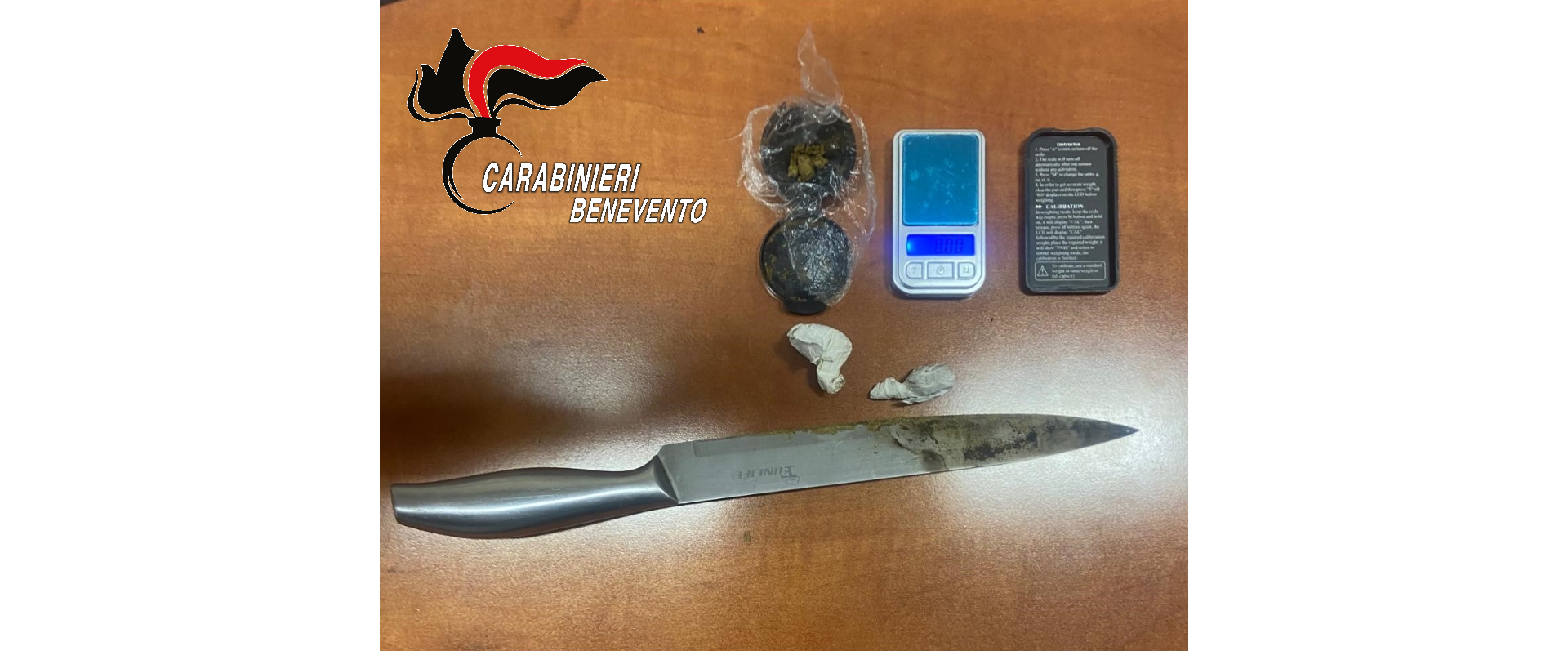 Benevento, 17enne arrestato con 200 grammi di hashish nascosti negli slip