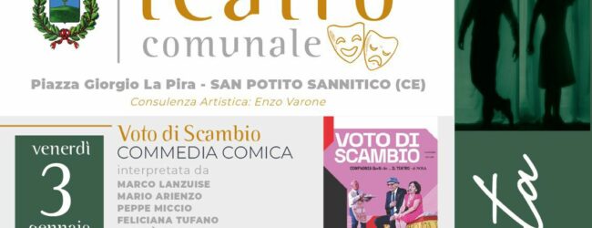 Tre appuntamenti al Teatro Comunale di San Potito Sannitico. Si comincia il 3 Gennaio