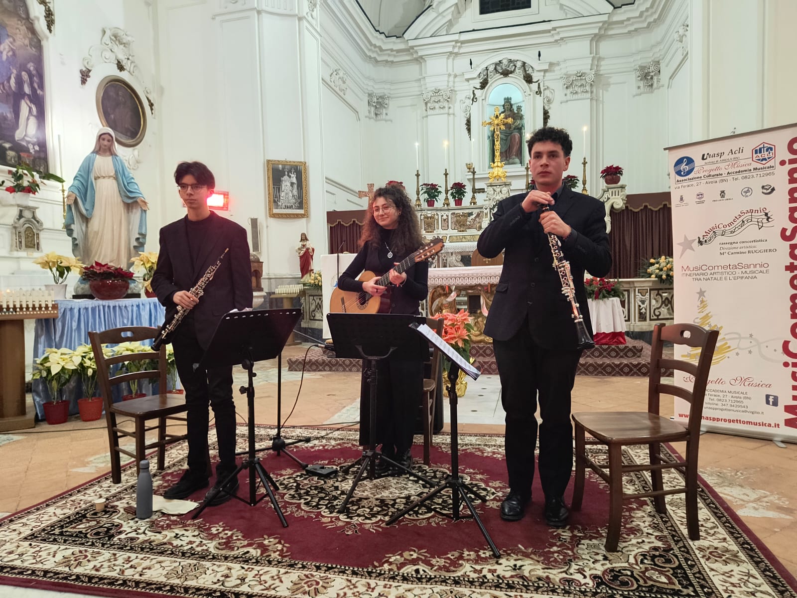 Airola, XXV edizione di MusiCometaSannio: il trio Ruspeta e il duo per flauto e chitarra De Matola-Iannace incantano il pubblico