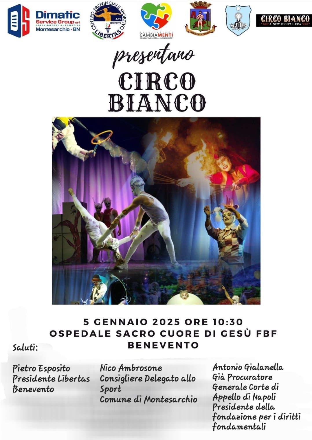 Al Fatebenefratelli di Benevento l’evento “Il Circo Bianco”