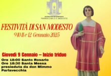 Festeggiamenti in onore di San Modesto: Triduo di Preghiera e celebrazioni dal 9 al 12 Gennaio