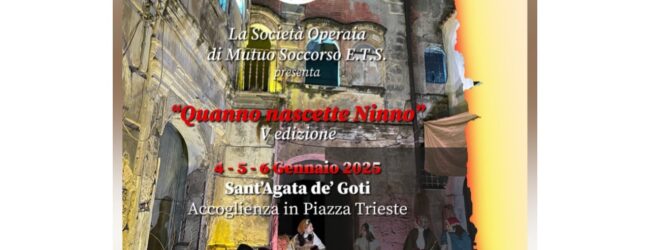 Sant’Agata de’ Goti,da domani la 5°edizione del Presepe Alfonsiano