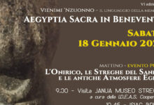 Sabato 18 Gennaio l’evento ”Aegyptia Sacra in Benevento”