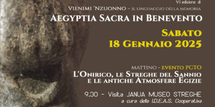 Sabato 18 Gennaio l’evento ”Aegyptia Sacra in Benevento”