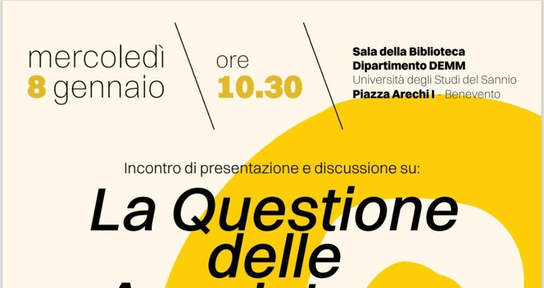 Domani la presentazione del volume del professor Vespasiano ‘La Questione delle Aree Interne’